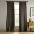 thumbnail image 1 of Half Price Drapes Signature Java Velvet Blackout Curtains For Bedrooms (1 Panel), 50WX 96L, 1 of 11