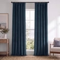 thumbnail image 1 of Signature Midnight Blue Velvet Blackout Curtains For Bedrooms (1 Panel), 50WX 84L, 1 of 9