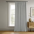 thumbnail image 1 of Half Price Drapes Signature Reflection Grey Extra Wide Velvet Blackout Curtains(1 Panel),100W X 84L, 1 of 11