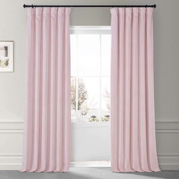 Half Price Drapes Signature Rose Water Plush Velvet Hotel Blackout Curtains(1 Panel), 50W X 96L