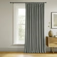 thumbnail image 1 of Half Price Drapes Signature Silver Grey Extra Wide Velvet Blackout Curtains (1 Panel), 100WX96L, 1 of 11