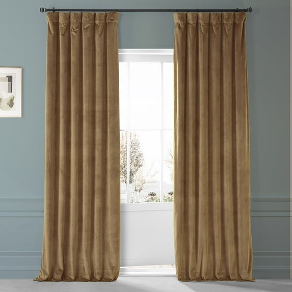 Half Price Drapes Signature Sweet And Spicy Rum Velvet Hotel Blackout Curtains(1 Panel),50W X 84L
