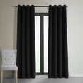 thumbnail image 1 of Half Price Drapes Signature Warm Black Grommet Velvet Blackout Curtains (1 Panel), 50WX 84L, 1 of 10