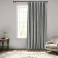 thumbnail image 1 of Half Price Drapes Storm Grey Extra Wide Faux Silk Blackout Curtains for Bedroom (1 Panel),100WX 96L, 1 of 13