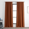 thumbnail image 1 of Half Price Drapes Warm Ember Bellino Textured Faux Linen Room Darkening Curtains For Bedroom & Living Room Curtains(1 Panel), Curtains 108 Inches Long, 50W X 108L, 1 of 12