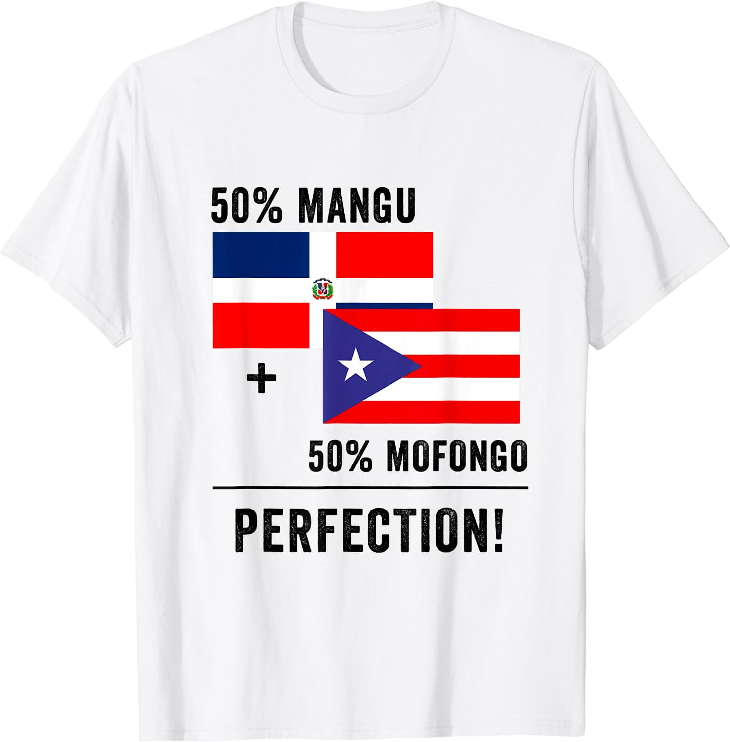 Half Puerto Rican Half Dominican Flag Boricua Domis Pr Rd T Shirt White Small