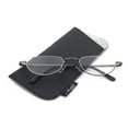thumbnail image 1 of Half Rim Moon Shape Metal Frame Spring Hinge Reading Glasses for Men for Women, Reading Glasses + 1.50, 1 of 3