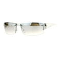 thumbnail image 1 of Half Rim Rimless Style Rectangle Sunglasses Classic Fashion UV400 Silver, Clear, 1 of 6