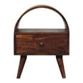 thumbnail image 1 of Half - Round Bedside | Ideal Bedroom Storage with Drawer | Solid Mango Wood Build | Rounded Top Design, 1 of 6