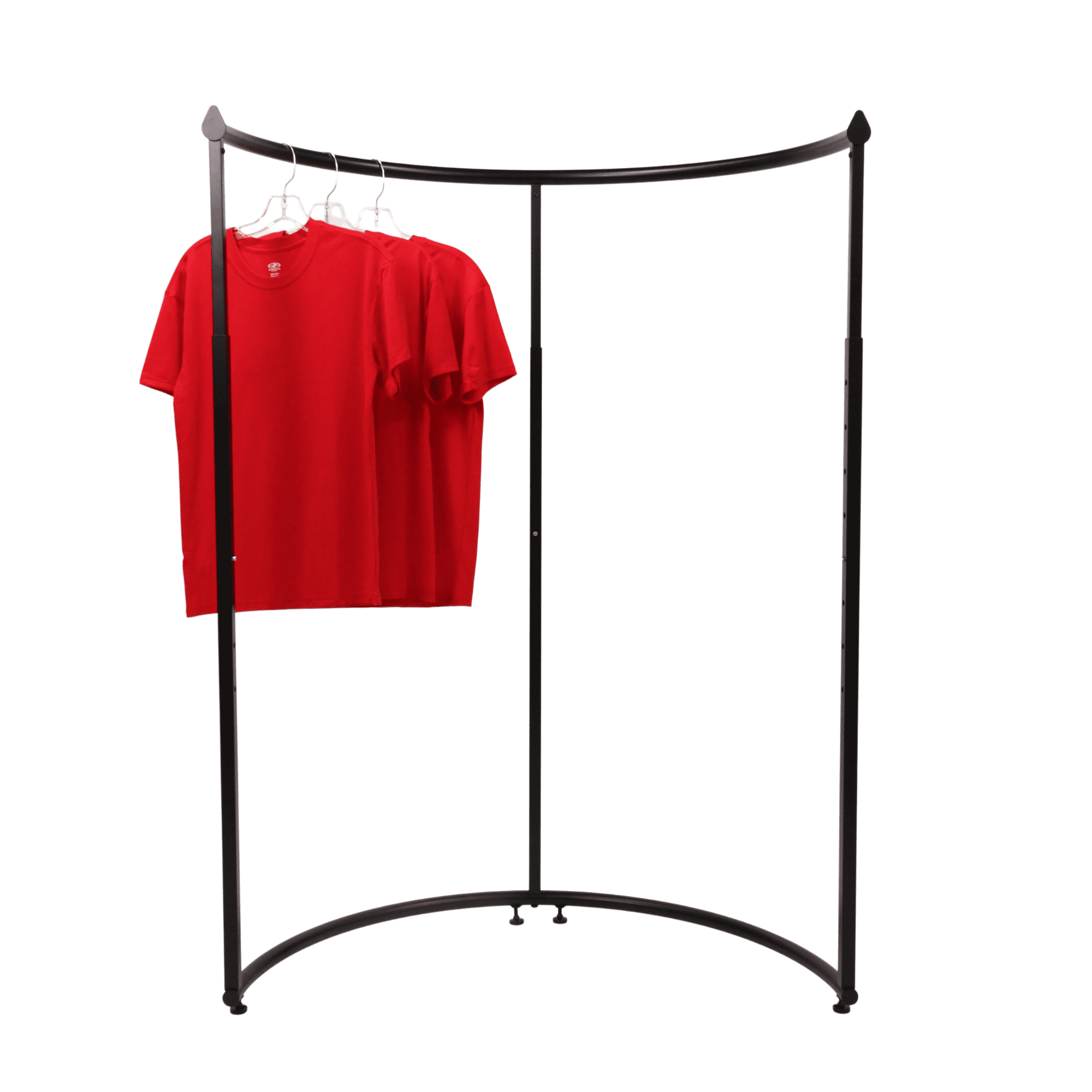 Half Round Black Clothes Rack 64 Usable Hanging Space on Rack Walmart Business Supplies