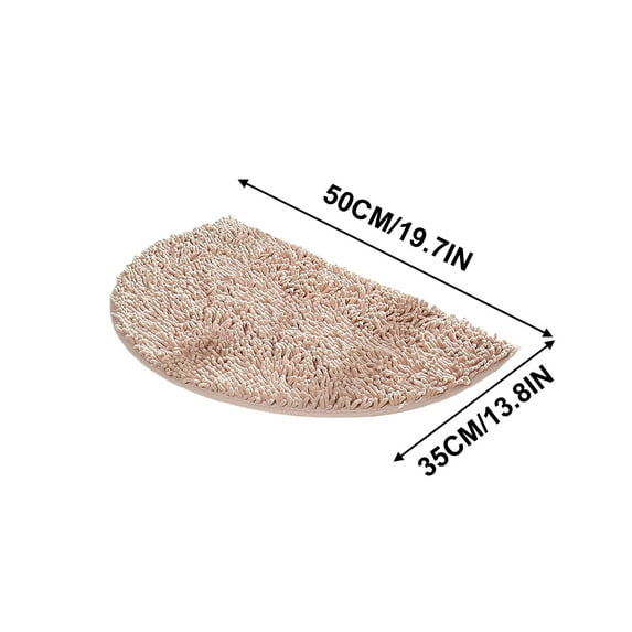 Half Round Carpet - Water Absorbing Bathroom Mat | Non-Slip Entrance Rug | Soft Microfiber | 40x60cm | Machine Washable | Bedroom, Toilet, Living Room Decor
