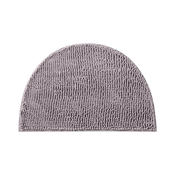 Half Round Door Mat Semi Circle Bathroom Rug Microfiber Absorbent Bath Mat Non-Slip Shower Floor Mat Thickened Soft Rug & Anti-Skid Backing for Bathroom, Bathtub, Toilet Base