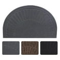 thumbnail image 1 of Half Round Doormat, Gray, Outdoor Indoor Rug - 30x18 inches, Non Slip, High Traffic, Absorbent, Modern Design, 1 of 7