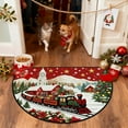 thumbnail image 1 of Half Round Doormat Non-Slip Washable Semi Circle Rug Soft Absorbent Half Moon Mat for Indoor Outdoor Entrance Kitchen Bathroom Sink Patio Welcome Fireplace Floor Rug Christmas Stove Stocking E, 1 of 6