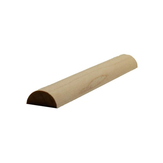 EWHR11 Half Round 3/4" Wide x 3/8" Moulding Trim. Unfinished