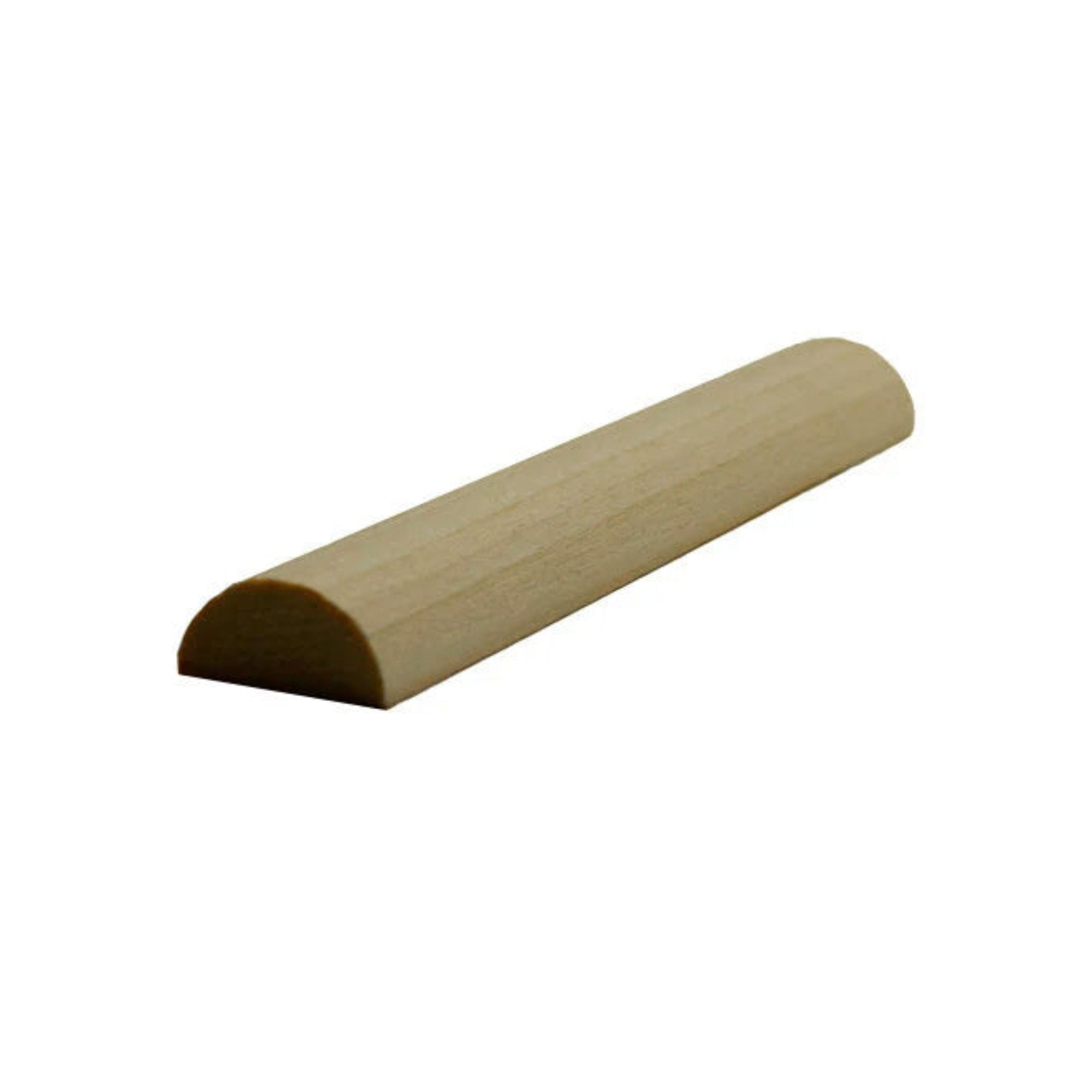 Unfinished Poplar Half Round Moulding Trim, 94 Inches