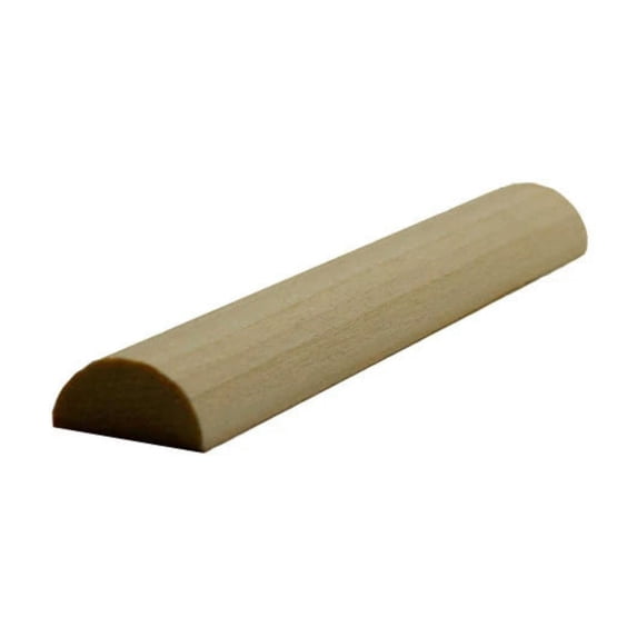 EWHR11 Half Round 3/4" Wide x 3/8" Moulding Trim. Unfinished