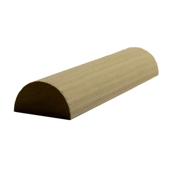 EWHR12 Half Round 1-3/8" Wide x 11/16" Moulding Trim. Unfinished