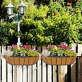 thumbnail image 1 of Half Round Flower Pot Liner Set 3 Pack | Reusable Non-Woven Fabric Basket Padding Replacement for Hanging Planters, Window Boxes, Fence Troughs | Moisture Retaining, Breathable, 24in/30in/36in Sizes, 1 of 3