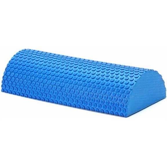 Half Round Foam Roller, Yoga Foam Roller for Pain Relieved, Muscle Massage, Physical Therapy (Blue)
