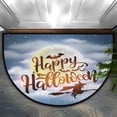 thumbnail image 1 of Half Round Front Door Mat Entryway Rug Door Mat,Half Circle Welcome Entrance Way Mat Description of Halloween 18x30 in, 1 of 4