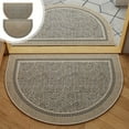 thumbnail image 1 of Half Round Inside Front Door Mats Non-Slip Washable Indoor Outdoor Entryway Doormats Cute Semi Heavy Duty Welcome Mat for Entrance,Low-Profile High Traffic Areas Entry Rug 24" x 16" a, 1 of 7