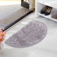 thumbnail image 1 of Half Round Non Slip Microfiber Bathroom Mat Washable Water Absorbent Entrance Floor Rug for Bedroom Toilet 35x50cm, 1 of 6