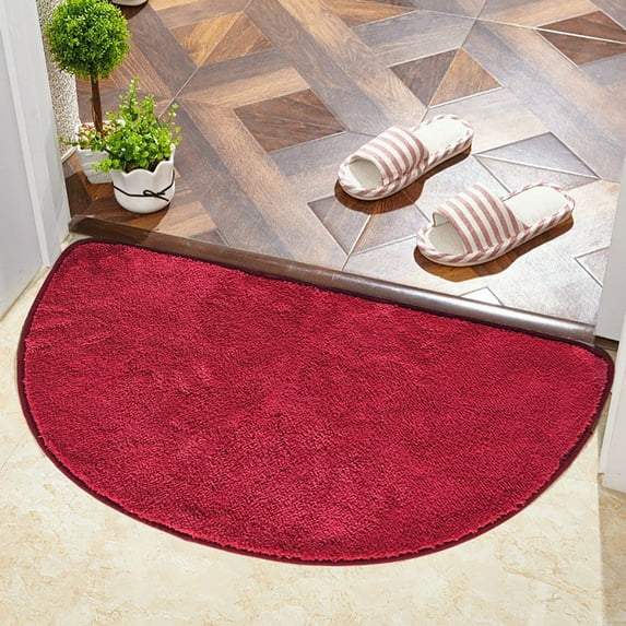 Half Round Rugs for Indoor, Stain Resistant Floor Mats for Living Room, Bedroom, Dining Room, Entryway, Doorway, Pet & Kids Friendly Rug, Wedding