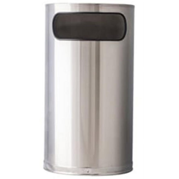 Witt Industries 9HR-SS Indoor Half Round Series Receptacle, Stainless Steel Finish