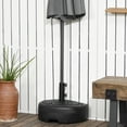 thumbnail image 1 of Half Round Umbrella Base Half Patio Umbrella Stand Holder for 1.5", 2" Pole, 1 of 11