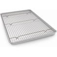 thumbnail image 1 of Half Sheet Pans with Rack Set, 13 Inch Commercial Quality Baking Sheet Pan Set, Natural Aluminum Cookie Sheet, Warp Resistant Nonstick Thick Cookie Tray Pans for Baking, Roasting, 1 of 8