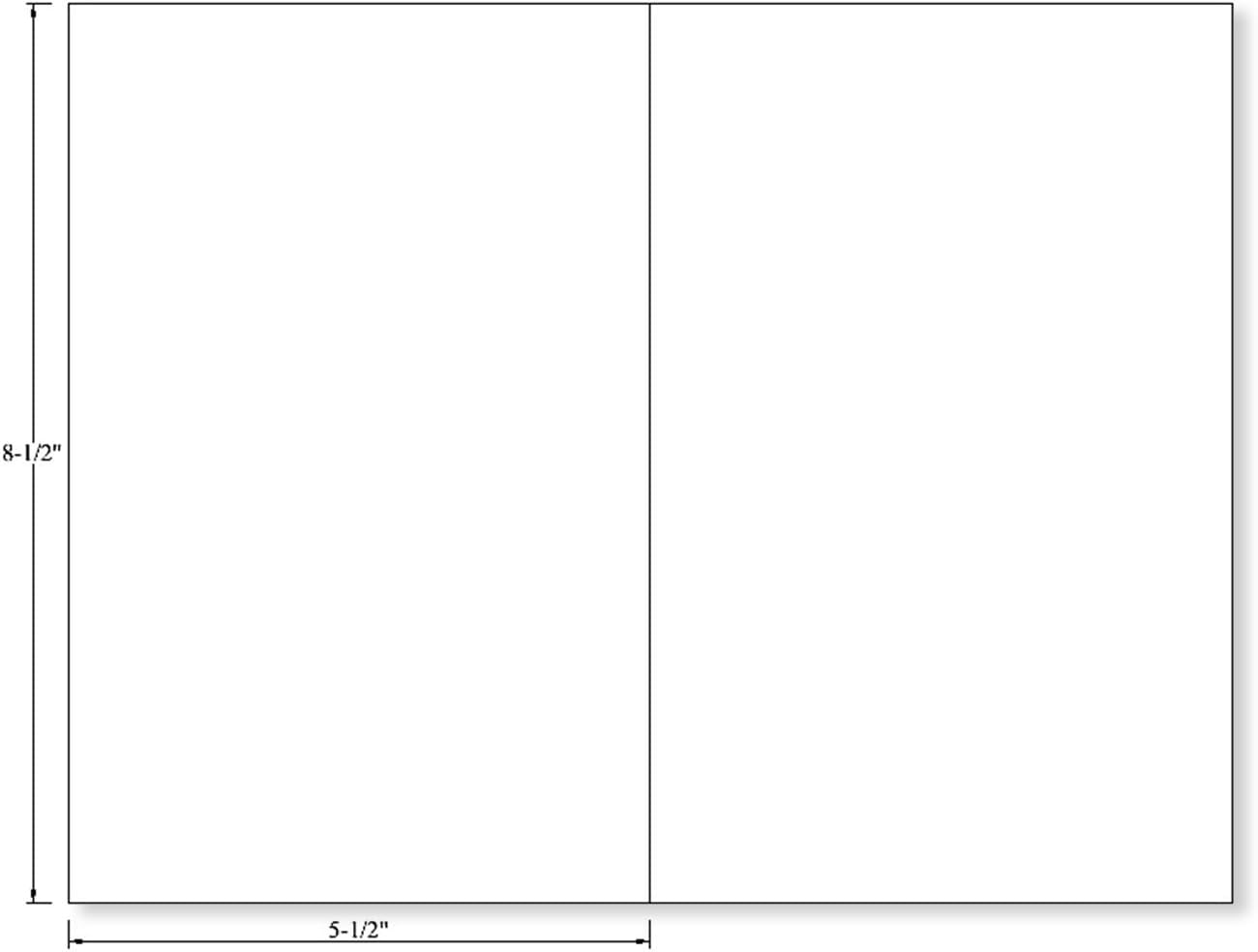 Half Sheet Printable Shipping Labels, 8.5" x 5.5", for Laser and Inkjet