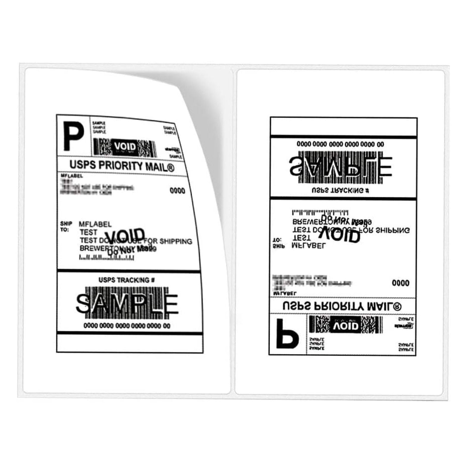 Half Sheet SelfAdhesive Shipping Labels for Laser & Inkjet Printers