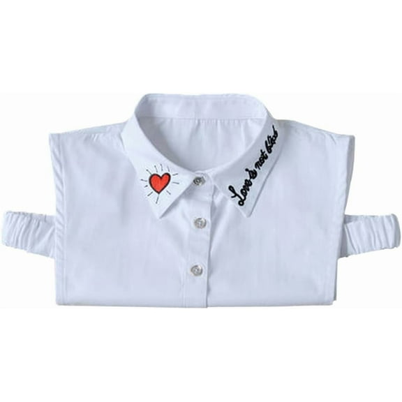 Half Shirt Blouse Collar Detachable Fake Collar Faux Dickey Collar