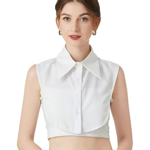 Half Shirt Blouse Collar Fake Collar Detachable Dickey Collar False Collar for Women Girls