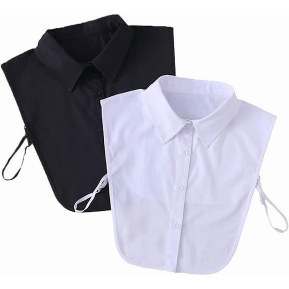 Half Shirt Blouse Fake Collar Detachable Dickey Collar Faux False Collar