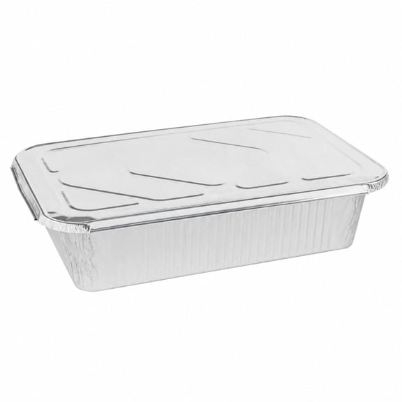VeZee 9" x 13" Half Size Aluminum Foil Pans with Aluminum Lids | Disposable Food Storage Containers, Catering Trays & Bakeware: 10 Count