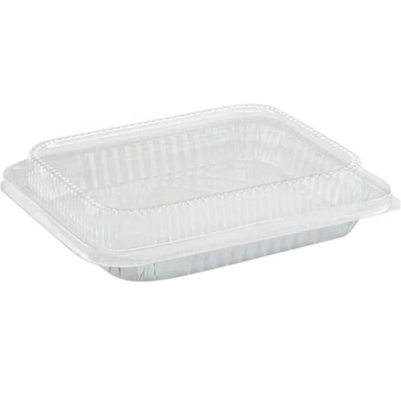 Half Size Medium Deep Disposable Aluminum Pan with Dome Lid For Baking & Storing (50)