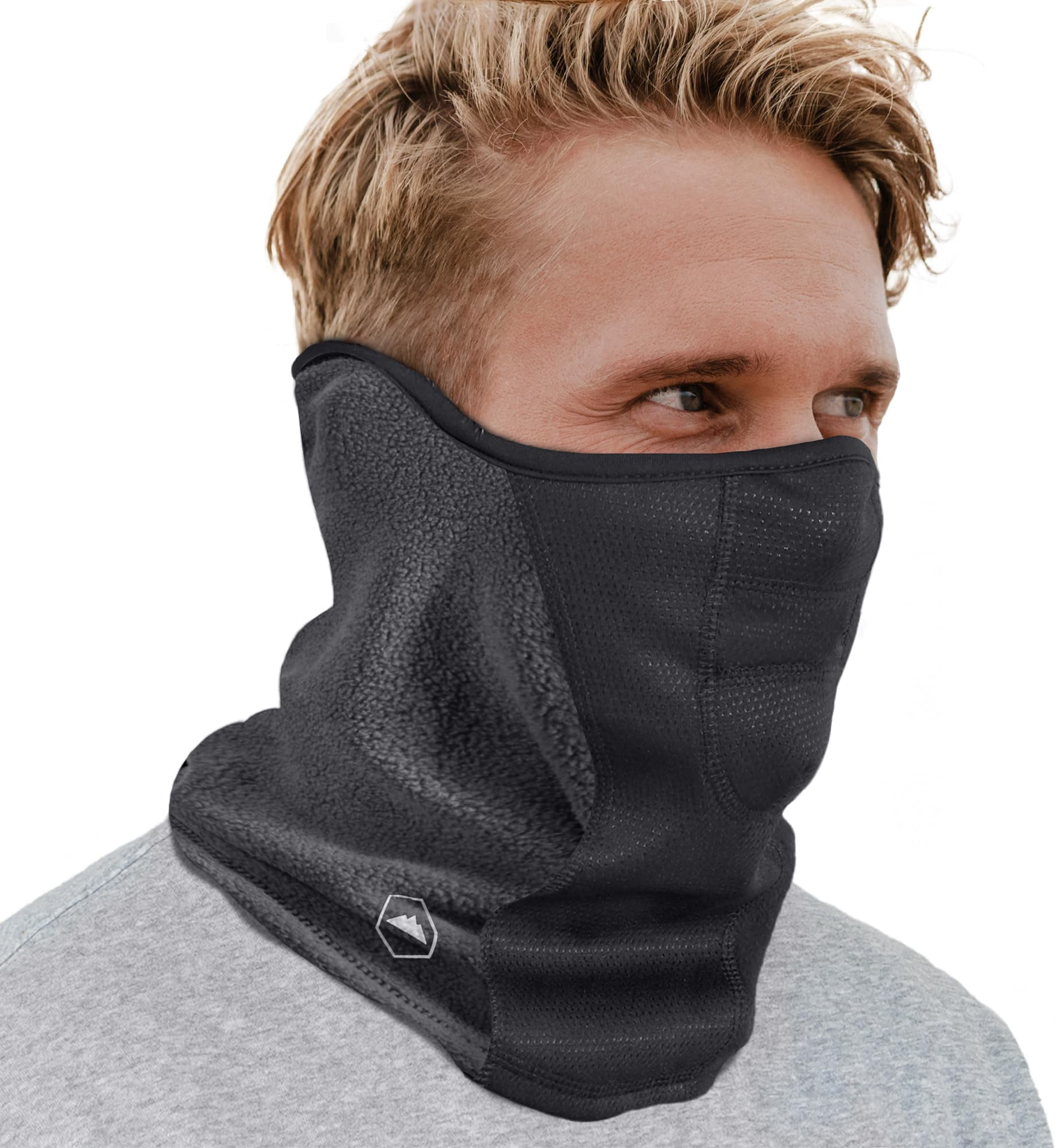 Half Ski Mask - Fleece Lined Winter Face Stretch Neck Gaiter For Cold Weather Gear Skiing Accessories