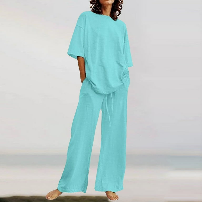 Casual Solid O Neck Half Sleeve Two Pieces Casual Solid O Neck Half Sleeve Two Pieces