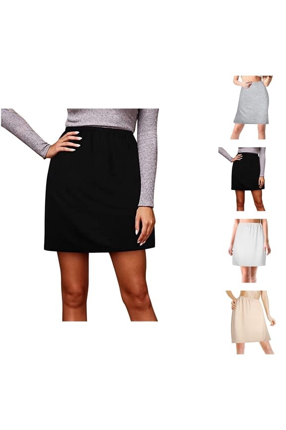Half Slips for Women Comfortable Basic Plain Soft Modal Elastic Waist Underskirt