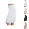 thumbnail image 1 of Half Slips for Women Elastic Waist Lace Hem Knee Length Underskirt Dress Extender, 1 of 6