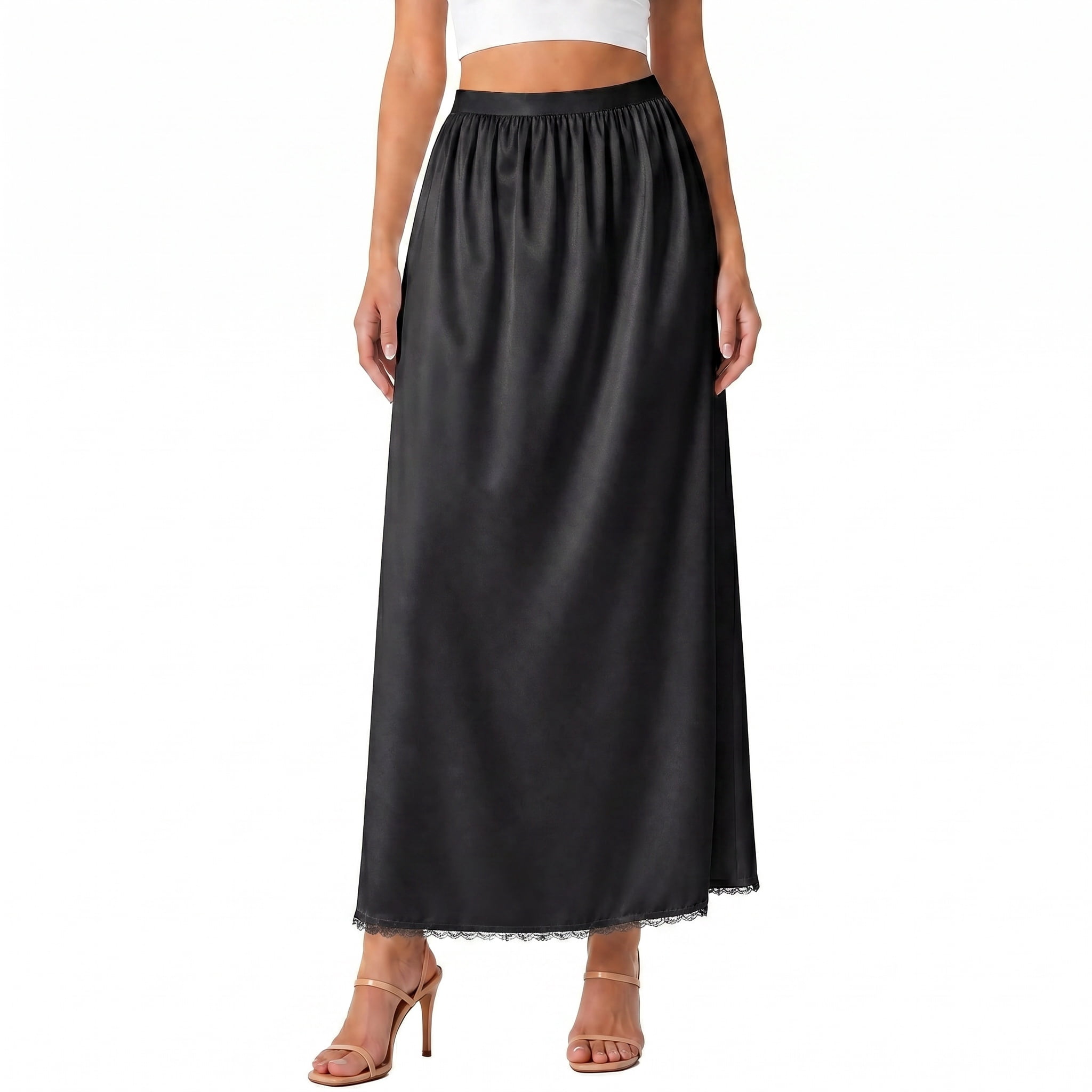 half slips for maxi dresses Shadowline Nylon Pettiskirt Slip and is constructed with our patented weighted hem to ensure a smooth fit without creep Half Slips for Women -