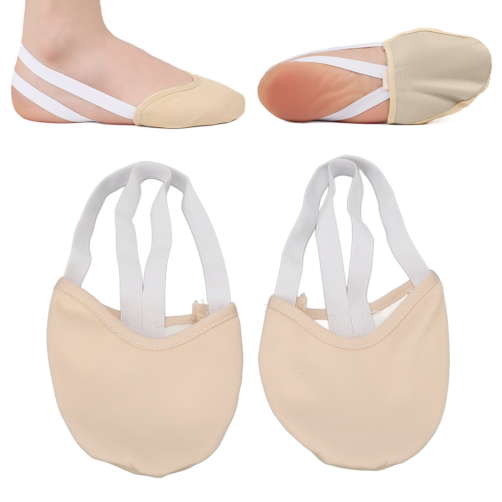 Half Sole Dance Shoes, Rhythmic Gymnastics Shoe, Leather Sole, Wear ...