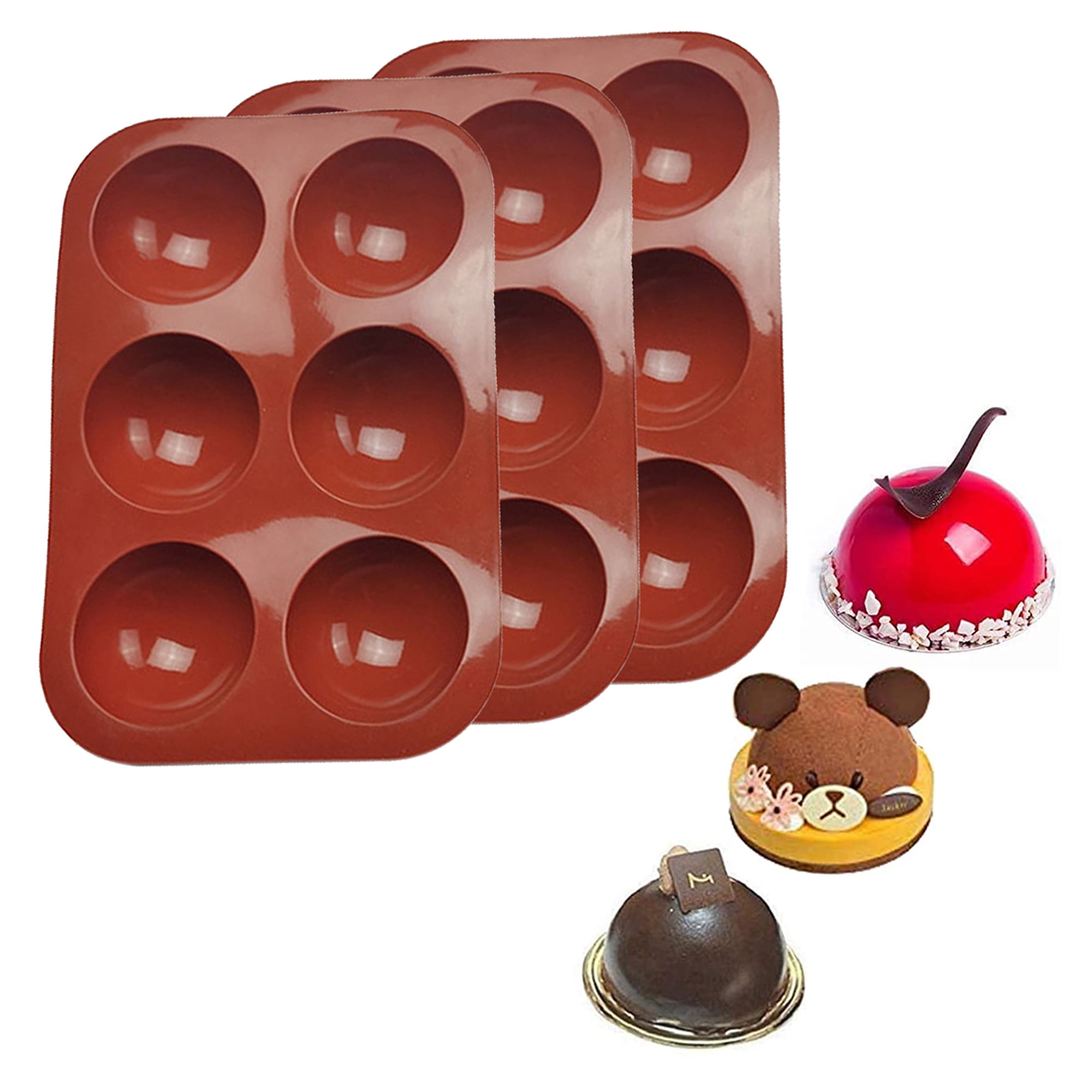 Half Sphere Silicone Mold Set - 3 Pack