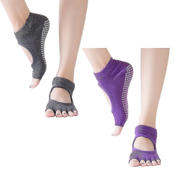 Half Toe Multi Pack - Grip Non-slip Toe Socks For Pilates, Barre, Yoga, Ballet