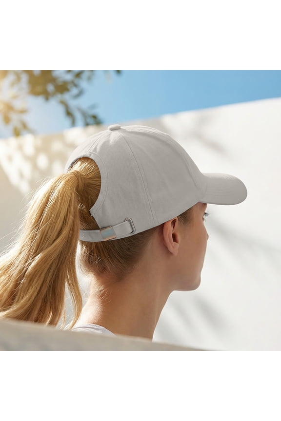 Half Top Ponytail Bucket Hat, Hollow Out Mesh Sun Protection Cap, Breathable Visor Hat for Women, Outdoor Baseball Cap for Ponytail, Adjustable