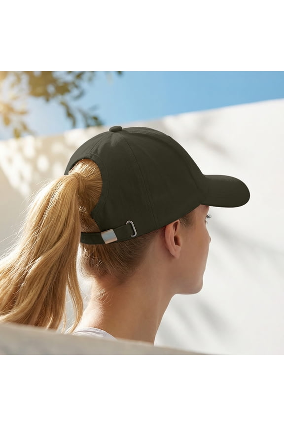 Half Top Ponytail Bucket Hat, Hollow Out Mesh Sun Protection Cap, Breathable Visor Hat for Women, Outdoor Baseball Cap for Ponytail, Adjustable