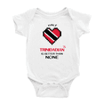thumbnail image 1 of Half Trinidadian Is Better Than None Cute Baby Bodysuit (White, 6-12 Months), 1 of 5
