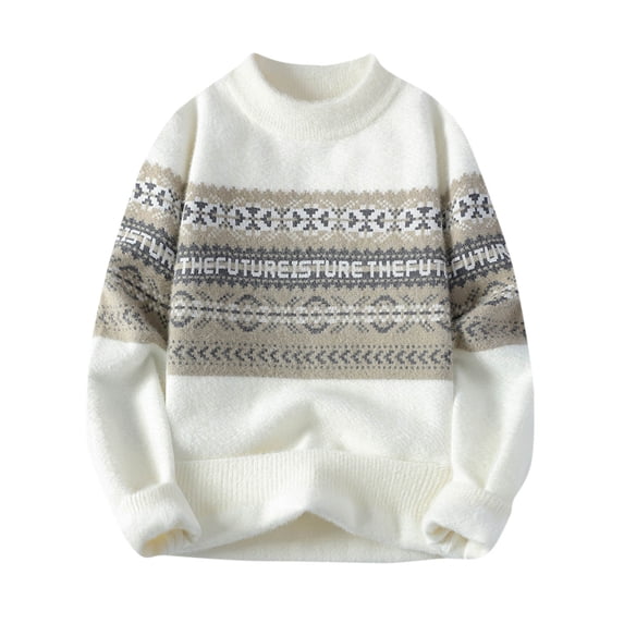 Half Turtleneck Pullover Sweaters Winter Fall Sweaters for Men 2024
